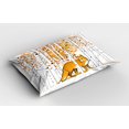 thumbnail image 2 of Ambesonne Hunting Pillow Sham 2 Pack, Fox Autumn Forest, 30"x20", Orange White Black, 2 of 3