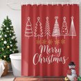thumbnail image 4 of Shower Curtains for Bathroom-36"x72",Merry Christmas Words Waterproof Bath Curtain Grommet Shower Curtain Set with Hooks,, 4 of 9