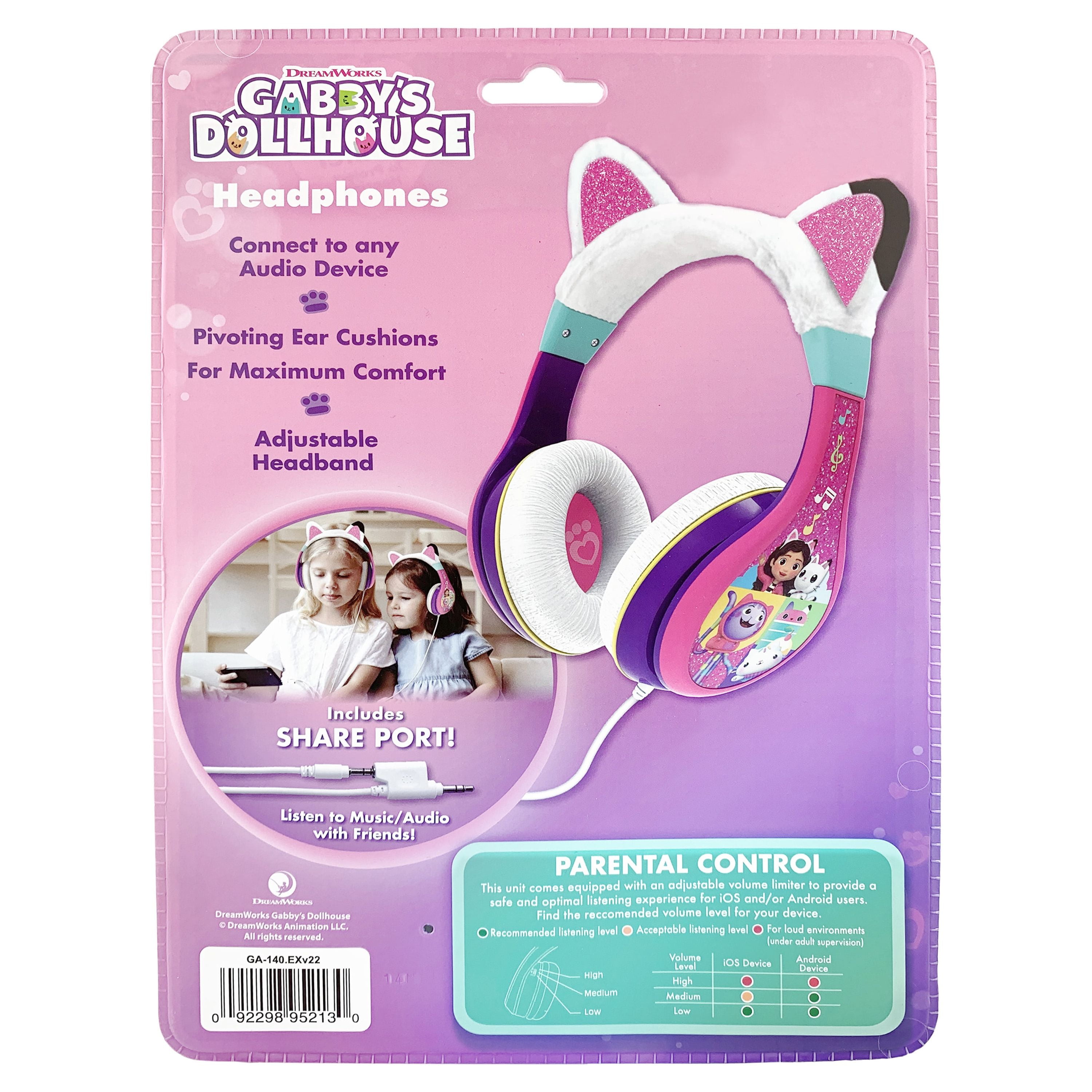 Casque d'écoute Bluetooth pour enfants Gabby's Dollhouse de KIDdesigns -  Multicolore