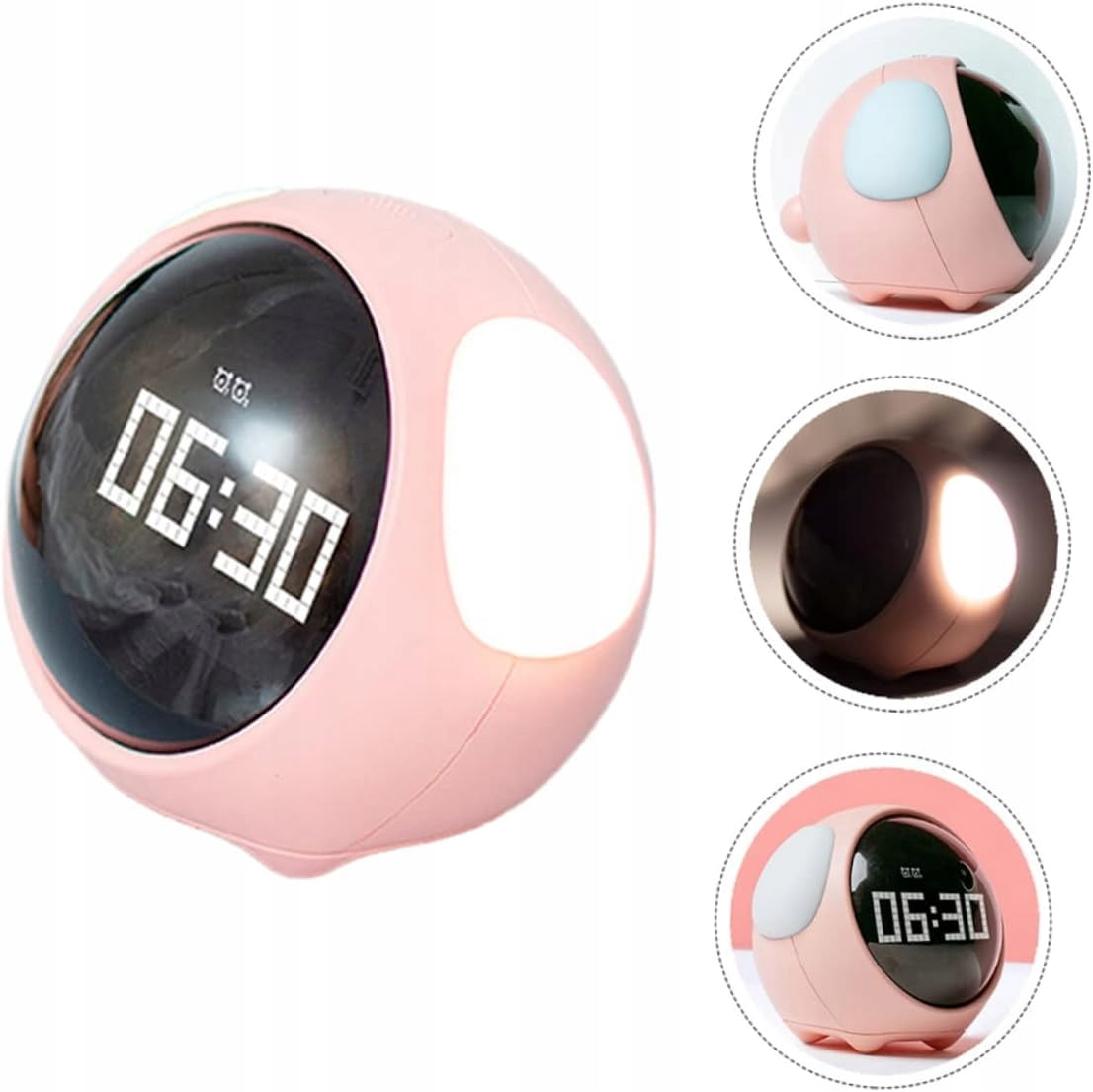 Multifunctional children's clock with night light and emoji alarm clock