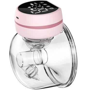 YUNYI Wearable Breast Pump Hands Free - Portable Wireless Breast Pump Electric with 3 Mode & 9 Levels, Silicone Breastfeeding Breastpump Can Be Worn in-Bra, Low Noise & Painless with Massage 24mm