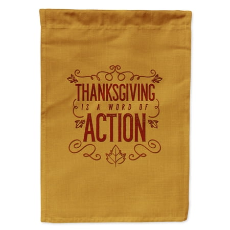 Thanksgiving is Action Garden Flag