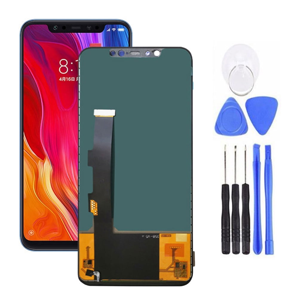 Black Color : Black Cellphone Repair Part LCD Screen and Digitizer Full Assembly for Xiaomi Mi 8 Explorer