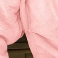 thumbnail image 4 of NAISIBABY Baby Fleece Jumpsuit, Loose Fit Button-Up Long Sleeve Boys Girls Winter Warm Hooded Romper Pink 6Months, 4 of 9