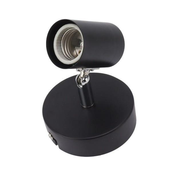 Aplique De Pared, Lámpara De Pared De Estilo Moderno Negro Mate De Hierro 60W E26 E27 Para Dormitorio