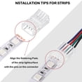 thumbnail image 4 of Conectores de Tira de Luz LED 40 Conectores Adaptadores de LED Impermeables Conectores de Tira de Luz LED Sin Soldadura 4 10 mm, 4 of 5