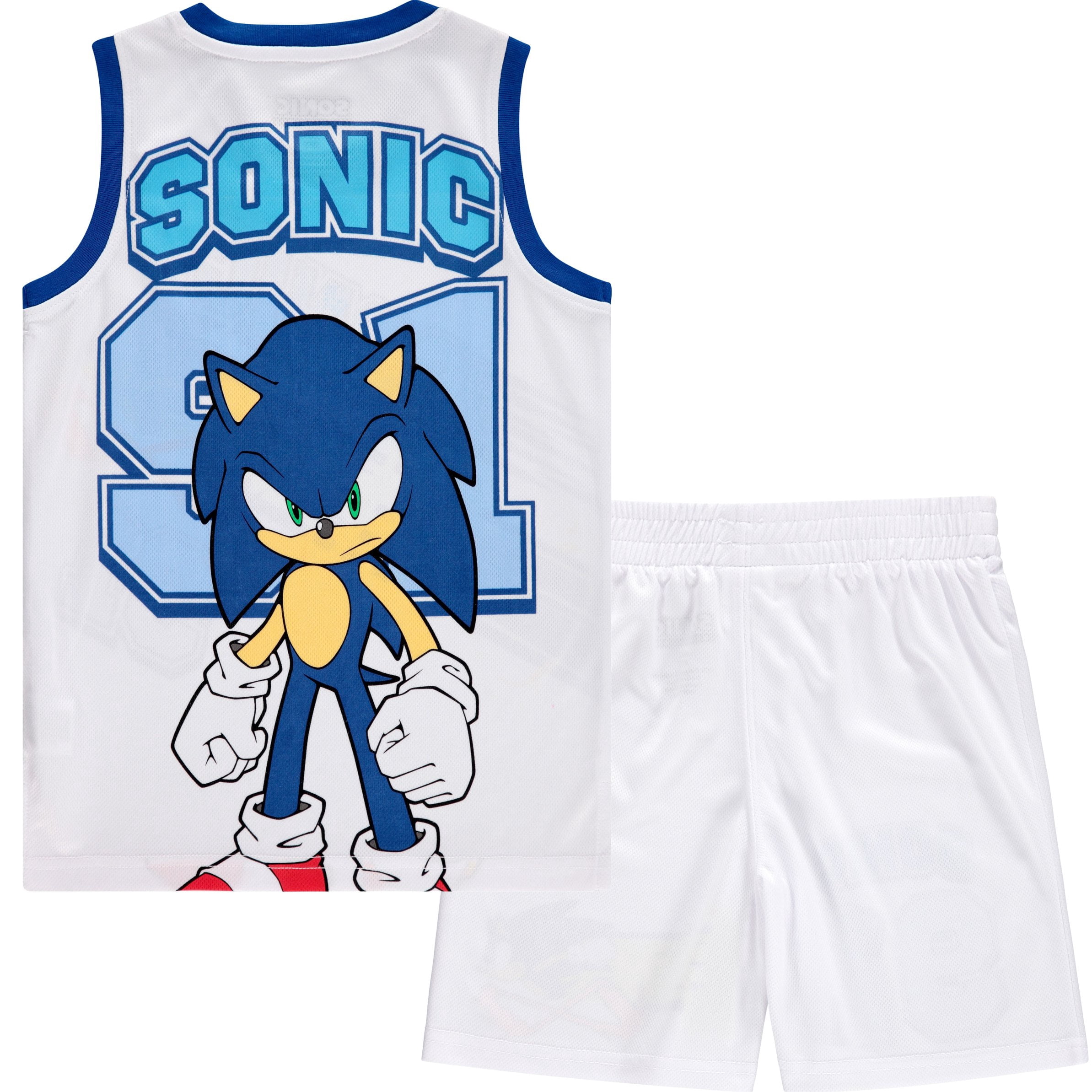 Sega - Brandclub - Boys Sonic The Hedgehog Basketball Jersey Shirt 