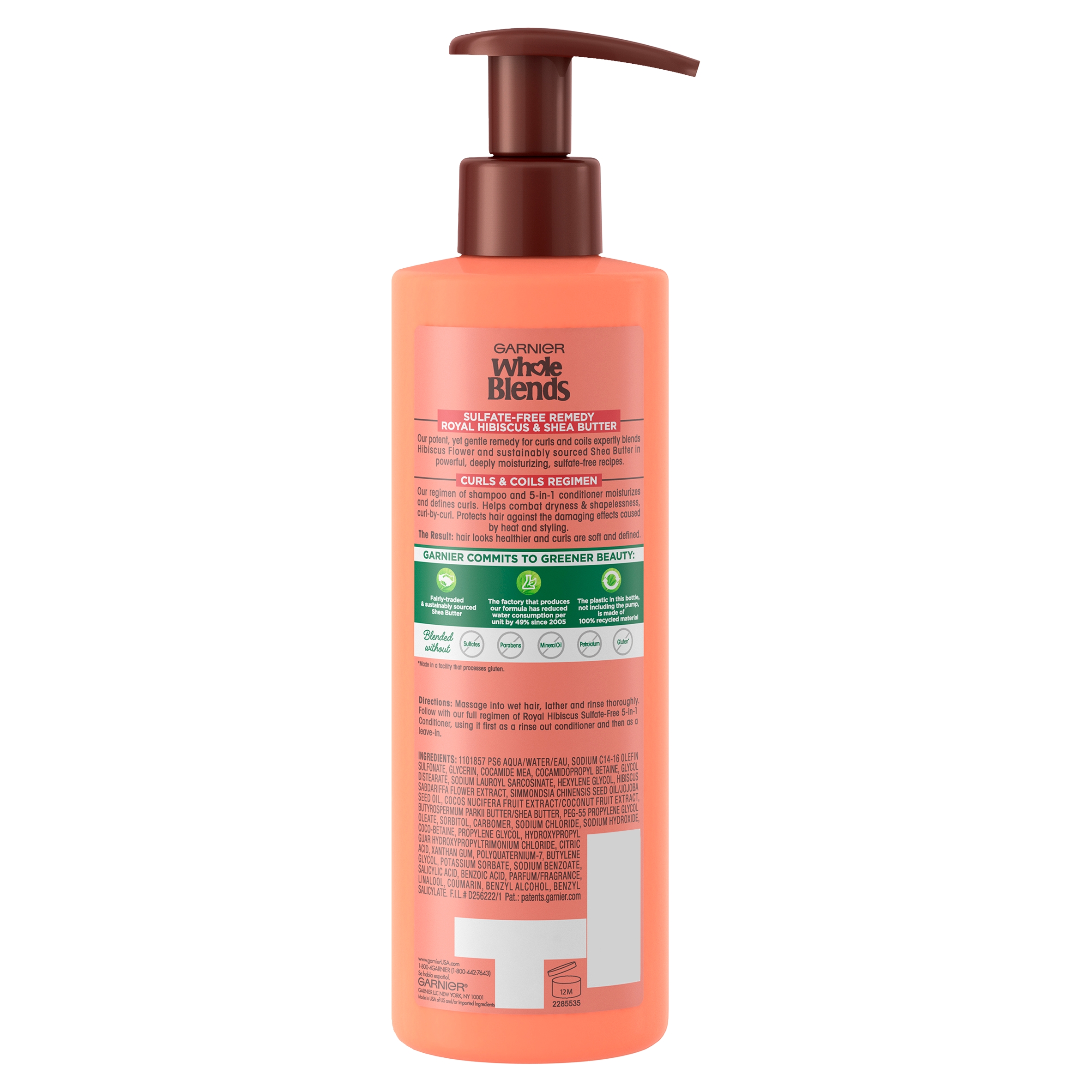 Garnier Whole Blends Curl Care Shampoo with Royal Hibiscus and Shea Butter, 12 fl oz - image 3 of 13