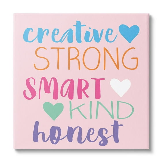 Stupell Industries Creative Strong Smart Confidence Inspirational Painting Gallery Wrapped Canvas Print Wall Art