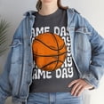 thumbnail image 3 of Vintage Game Day Basketball T-Shirt Retro Women's Unisex Graphic Tee Charcoal Large, 3 of 5