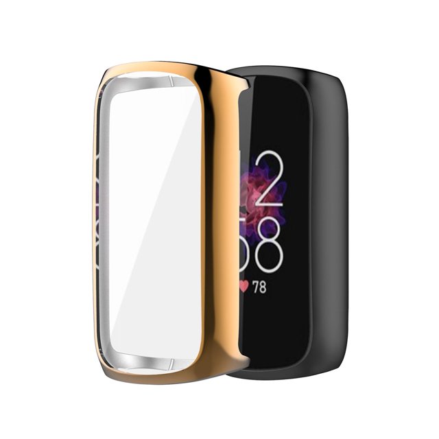 Carcasa De Parachoques Compatible Con Fitbit Luxe Tpu Protector De Pantalla Completa Cubierta Suave Yuarrent EL017387-06