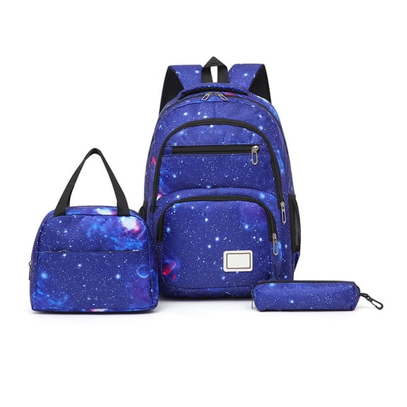 Stylish Space Themed Casual Backpack for Everyday Use Lightweight School Daypack With Starry Print And Laptop Compatible Compartment