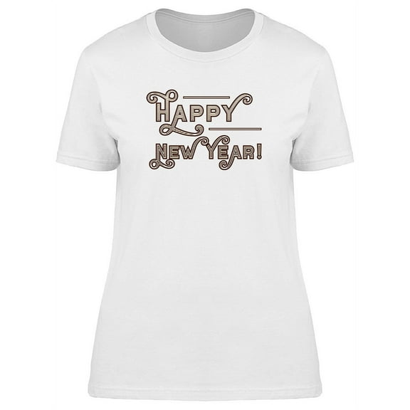 Happy New Year Design T-Shirt Women -Image by Shutterstock, Female Medium