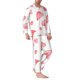 thumbnail image 2 of Balery Pink Hearts Pijama para Hombre de Dos Piezas con Manga Larga, Conjunto de Dormir y Descanso Suave con Bolsillos-Large, 2 of 7