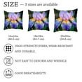 thumbnail image 4 of MUOOUM Purple Iris Flowers Set of 2 Throw Pillow Covers Cases - 16" x 16" Square Decorative Cushion Covers for Sofa Couch Bed Home Decoration, 4 of 7