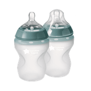 Tommee Tippee Closer to Nature Soft Feel Silicone Baby Bottles (9oz, 2 Count)