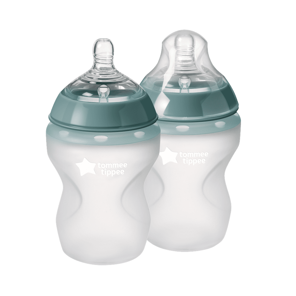 Tommee Tippee Closer to Nature Soft Feel Silicone Baby Bottle, Breast ...