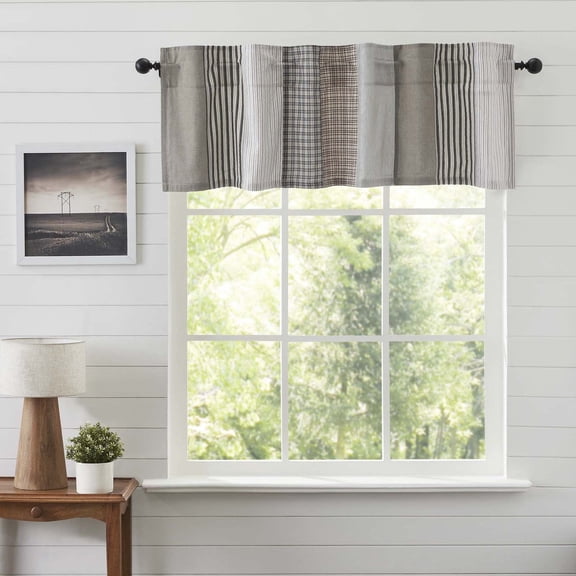 VHC Brands Ashmont Farmhouse Kitchen, Living Room Curtain Topper Valance 19x60