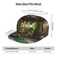 thumbnail image 4 of Susaid Charming Garden Patio Print Baseball Cap Hip Hop Style Flat Visor Adjustable Outdoor Cap Unisex Adjustable Breathable, 4 of 7