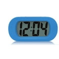 thumbnail image 1 of kurtrusly LED Alarm Clock with Snooze Night Light Table Bedside Alarms Silicone Shell LCD Screen Bell Home Travel Office Dorm Blue, 1 of 9
