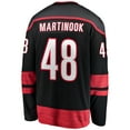 thumbnail image 3 of Men's Fanatics Jordan Martinook Black Carolina Hurricanes Home Breakaway Jersey, 3 of 3