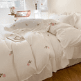 thumbnail image 4 of Juego de cama bordado de rosas, 4 of 8