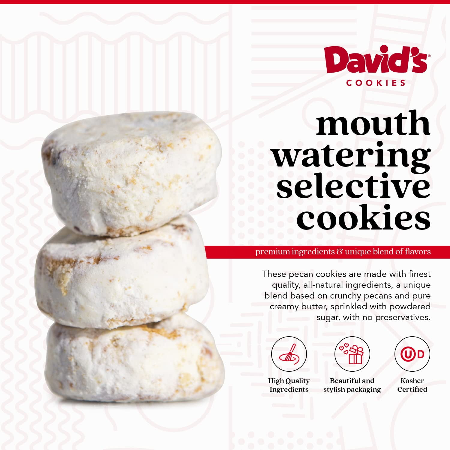David's Cookies Butter Pecan TMA3&nbsp;Meltaways 907g