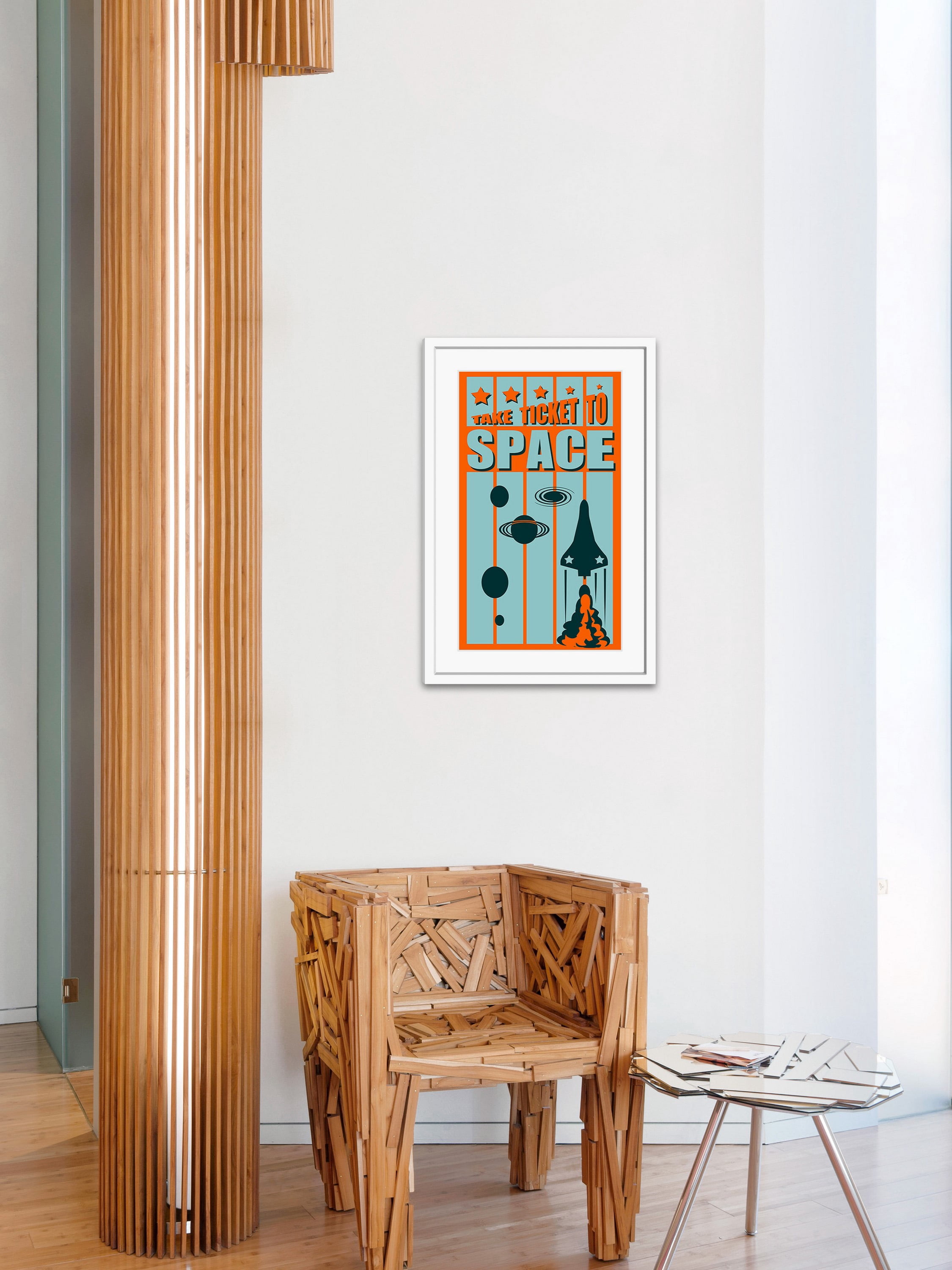 "Ticket to Space" Framed Painting Print