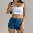 thumbnail image 6 of MESSUEN Cami Tank Top Bralettes for Women Square Neckline Camisole Sleeveless Tank Top Fit Scoop Neck Ribbed Knit Basic Crop Tops Cami Shirts Ladies Tops Summer Shirts White M, 6 of 6