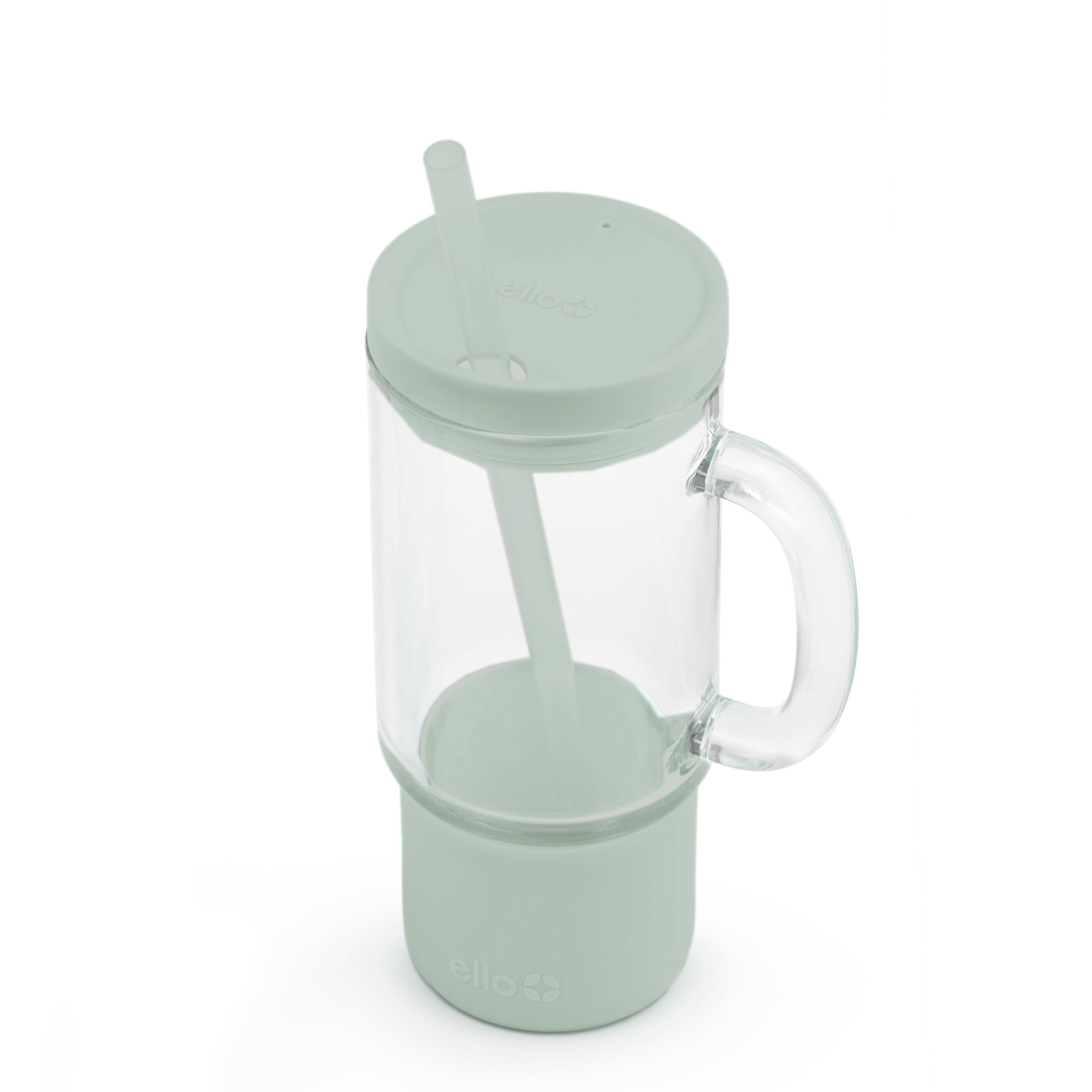 Ello Nova 18 oz Glass Mug with Straw