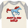 thumbnail image 4 of Inktastic Born to Run Wild- galloping horse Boys or Girls Long Sleeve Baby Bodysuit, 4 of 5