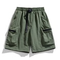 thumbnail image 2 of Youmylove Leisure Mens Shorts Cargo Shorts Men's Summer Ice Silk Loose Trend Casual Sports Summer Tactical Pants, 2 of 4
