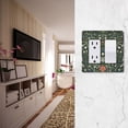 thumbnail image 5 of Yayeee Rocker Switch Wall Plate 2-Gang 4.7"x4.6" Home Decorative Outlet Cover, Green Flowers Pattern, 5 of 6