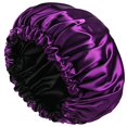 thumbnail image 1 of Bonnet en Satin à Double Couche, Réversible et Réglable pour le Sommeil, 1 of 4