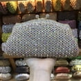 thumbnail image 4 of XIYUAN Bolsos de mano elegantes para mujer, dorados y plateados, para cenas formales, banquetes, fiestas, bodas, bolsos de mano con cristales y diamantes para novias y cócteles, 4 of 5