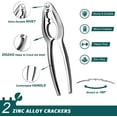 thumbnail image 3 of Juego de galletas de langosta y palanca, 10 piezas de utensilios de cocina para galletas de patas de cangrejo - Juego de galletas de mariscos y galletas de nueces de acero inoxidable - Apto para lava, 3 of 5