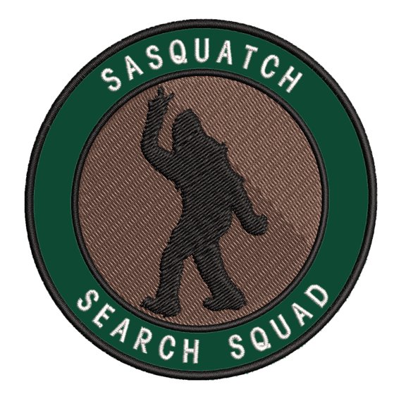 Sasquatch Search Squad 3.5" Iron On Or Sew On Embroidered Fabric Badge Patch Unexplained Mysteries Iconic Series