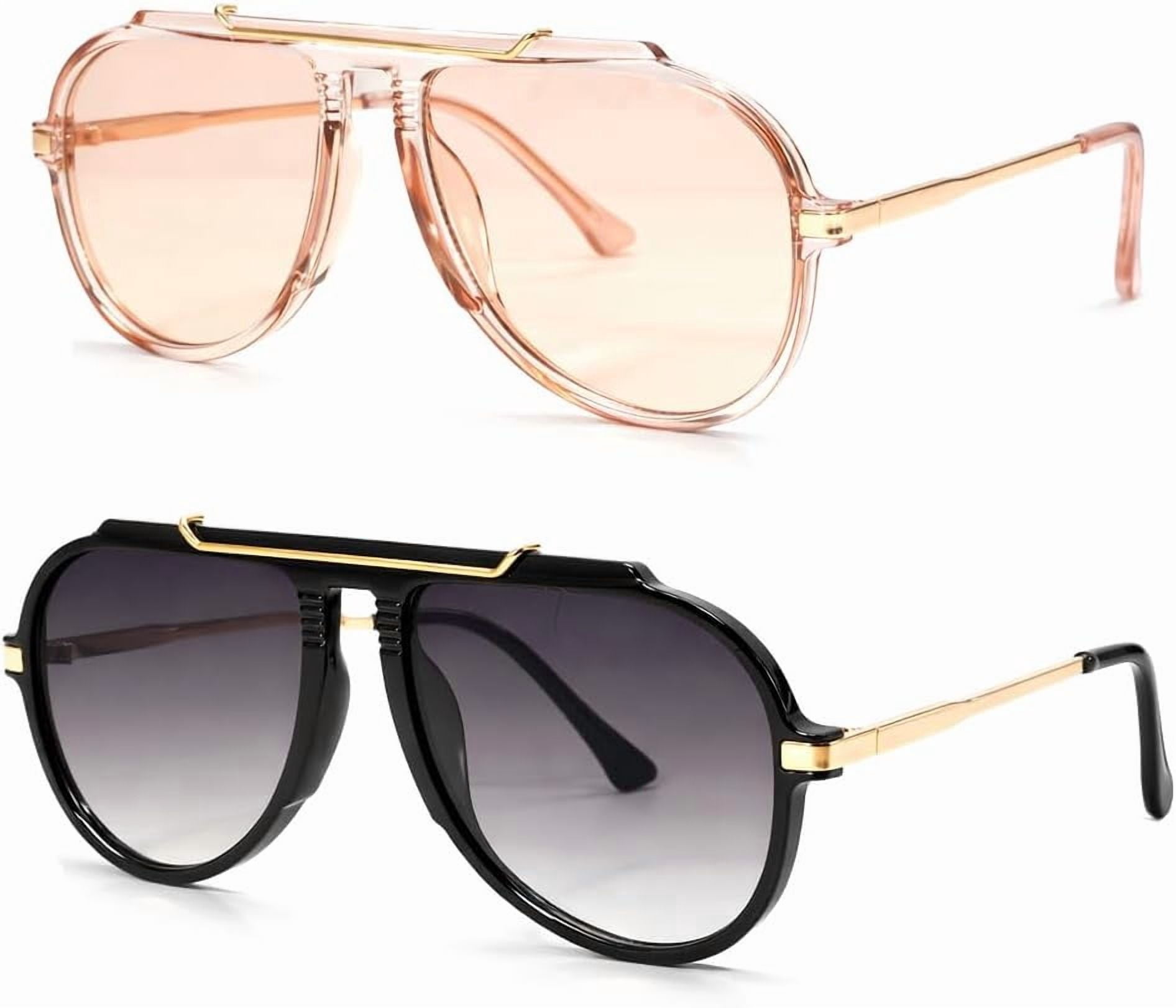 Small Face Acetate Double Bridge Polarized Sunglasses, Retro Metal Brow Eyewear Amber Retro-Vintage Double Bridge Round Polarized Sunglasses  main image 2