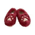 thumbnail image 1 of Penkiiy Pantoufles Chaudes pour Femmes Hiver Douces Mignonnes Mignonnes à Talon Plein Patte de Chat Pantoufles en Coton Maison Chambre Chaussures en Coton Chaudes Pantoufles en Peluche Pantoufles en Coton pour Mme Pantoufles Rouges, 1 of 8