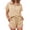Apricot, variant on 2 Piece Casual Sets Short Sleeve Half Zipper Sweatshirt and Shorts Sweatpants Matching Sweatsets