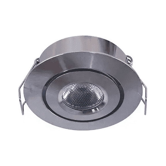 Armacost Lighting 2" Soft White Recessed LED Swivel Puck Light, Brushed Steel