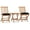 Black, variant on vidaXL 3 Piece Folding Patio Dining Set with Cushion Solid Teak Wood