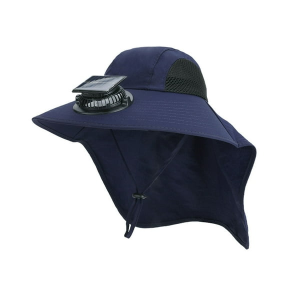 Taotanxi Outdoor UPF50 Solar Fan Mesh Sun Hat Wide Brim Fishing Hat with Neck Flap Sun Hat for Men Women