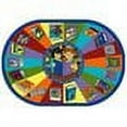 thumbnail image 2 of Read All About It 7'8" x 10'9" Oval Area Rug In Color Multi, 2 of 2