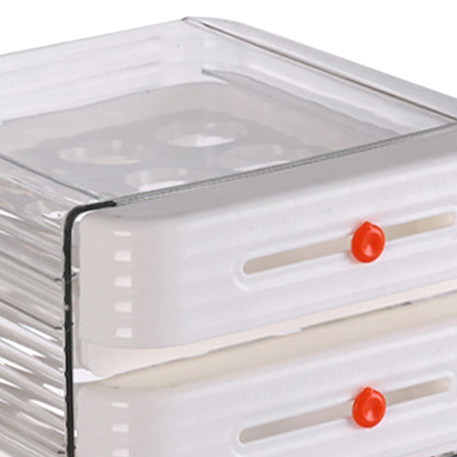 Fiocias Egg Fresh Storage Box Transparent Stackable Egg Storage Container for Pantry
