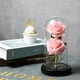 thumbnail image 4 of Decoración de boda en cristal rosa, romántica pieza central, regalo festivo, elegante centro de mesa, diseño plegable, cristal transparente, marco de metal, para sala de estar., 4 of 8