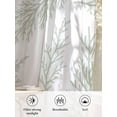 thumbnail image 6 of Sheer Curtains 96 Inches Long, Spring Green Tree Branches Semi Sheer Curtains Light Filtering Window Treatment, Farmhouse Nature Botanical Privacy Voile Drapes for Living Room Bedroom 52x96 Inch, 6 of 7