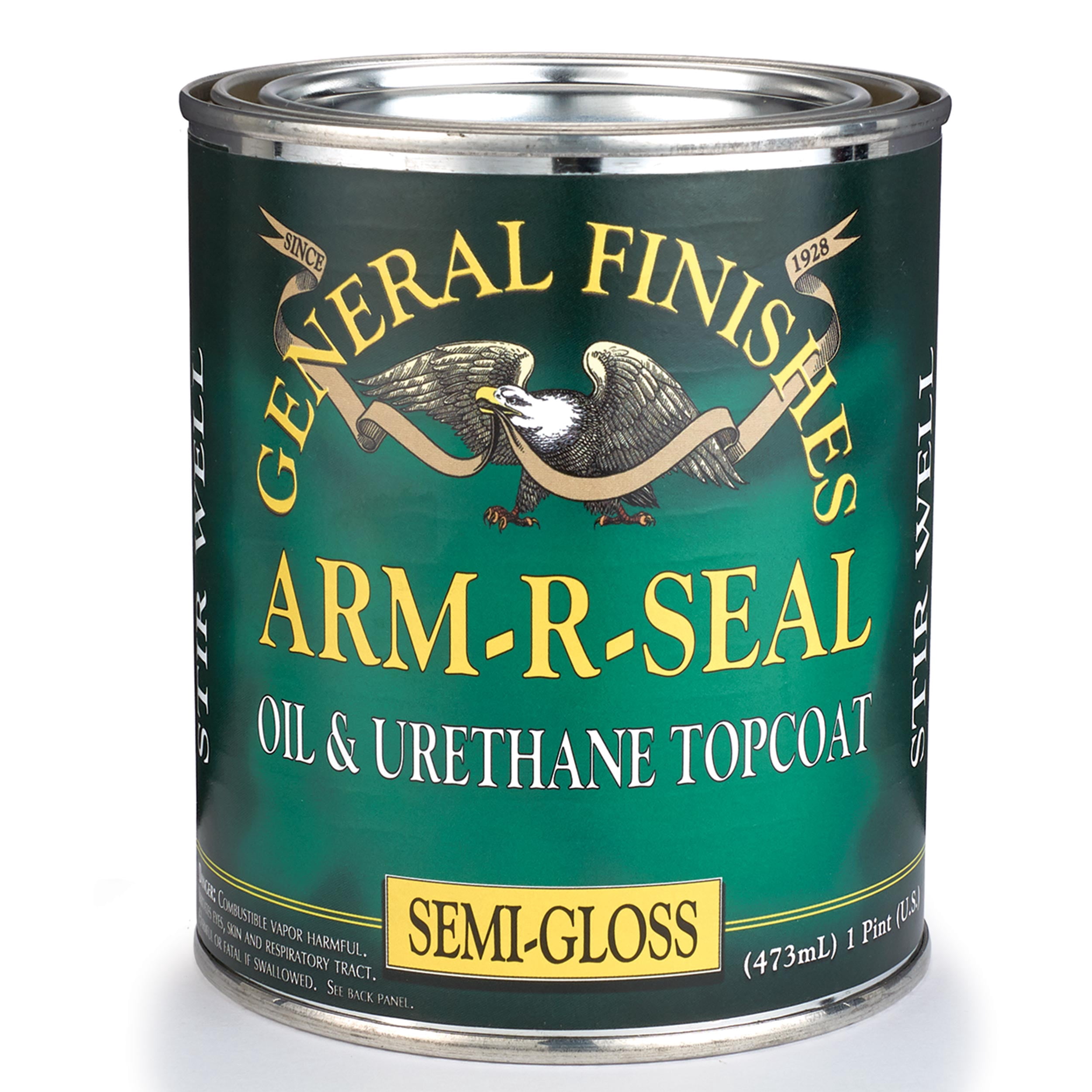 General Finishes Arm R Seal Top Coat, Semi-Gloss, Pint