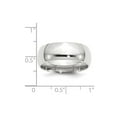 thumbnail image 3 of Auriga 10k White Gold 8mm Standard Weight Comfort Fit Wedding Band for Women Size- 8, 3 of 5