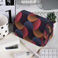 thumbnail image 7 of Sikiie Circular Stripes Print Flip Double-layer Pencil Case, All-purpose Stationery Bag for Study and Office, Zipper Design, Unisex, 7 of 7